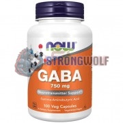 GABA [ГАБА] (750 мг x 100 капс), NOW Foods